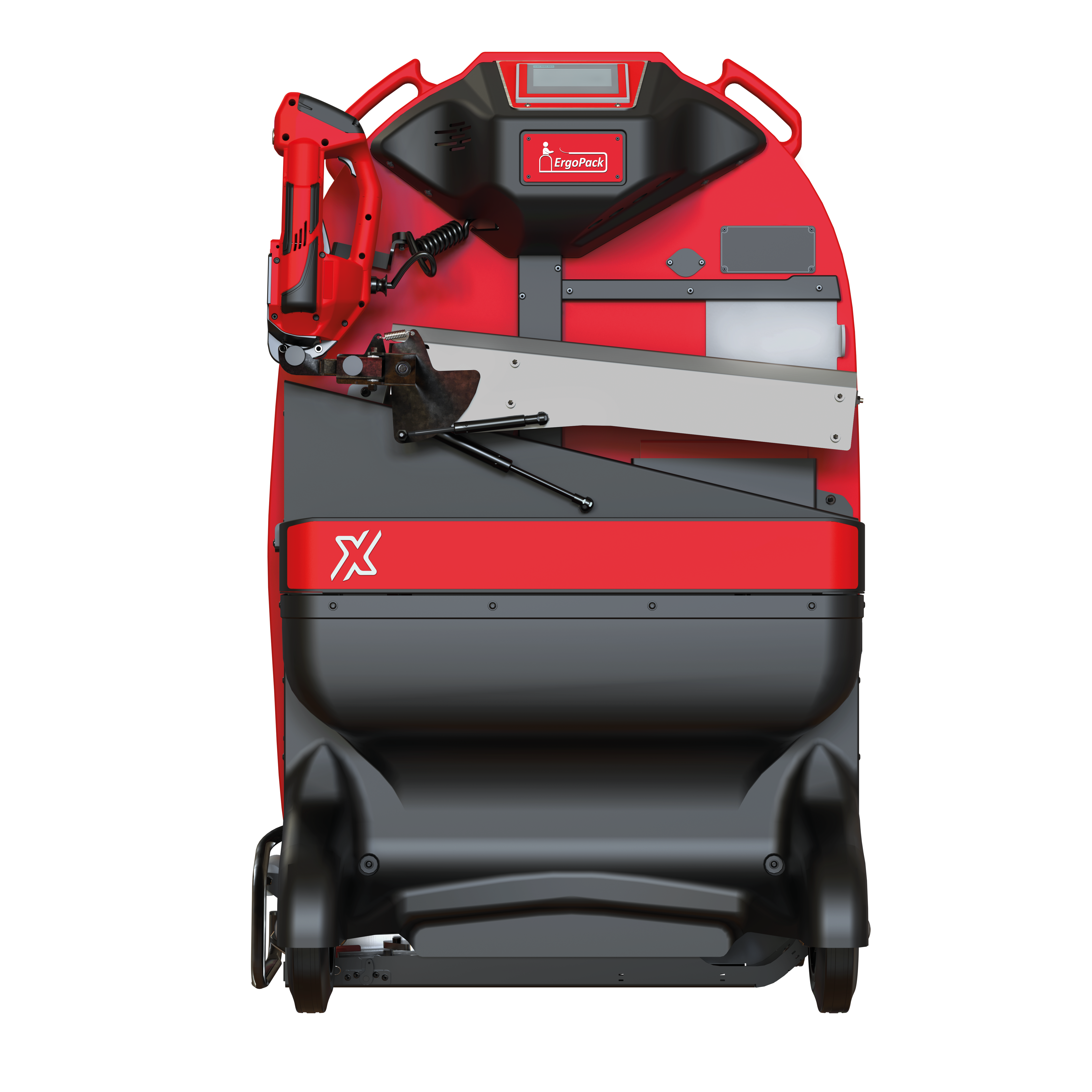 Ergonomic ErgoStrap strapping machine X-pert lIne tool, machine for transport and storage